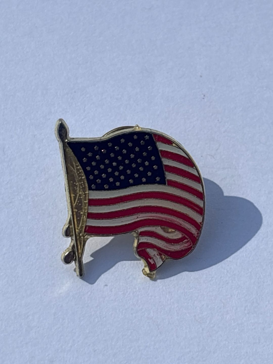 Vintage American Flag Enamel Lapel Pin